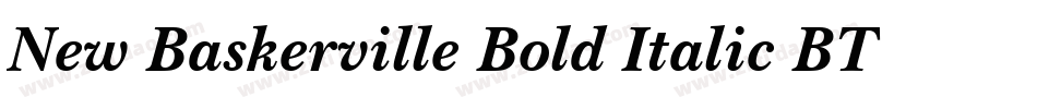 New Baskerville Bold Italic BT字体转换